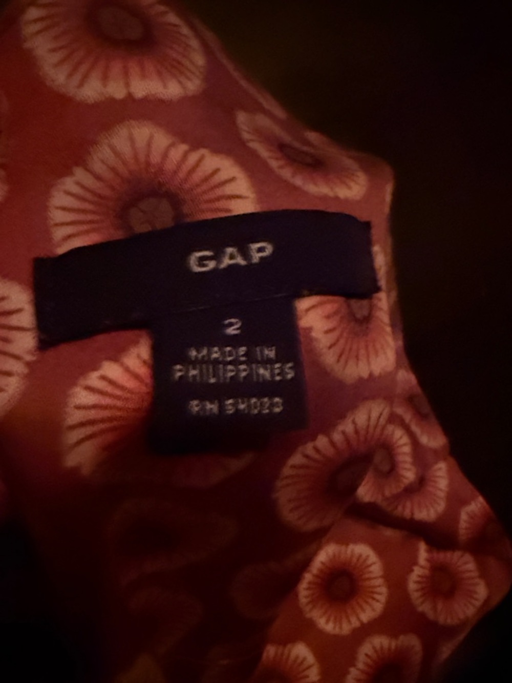 GAP Red Patterned Spaghetti-Strap Mini Dress - Picture 7 of 7